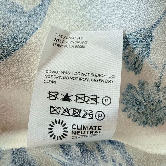 NWT Reformation Frasier Midi Dress in Lisse White & Blue Floral Size 16 - Picture 12 of 15